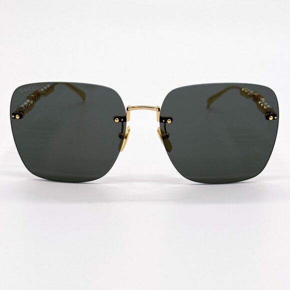 NEW GUCCI SUNGLASSES GOLD GREY WOMEN EYEWEAR GUCCI GG1923SA 001 main image 14